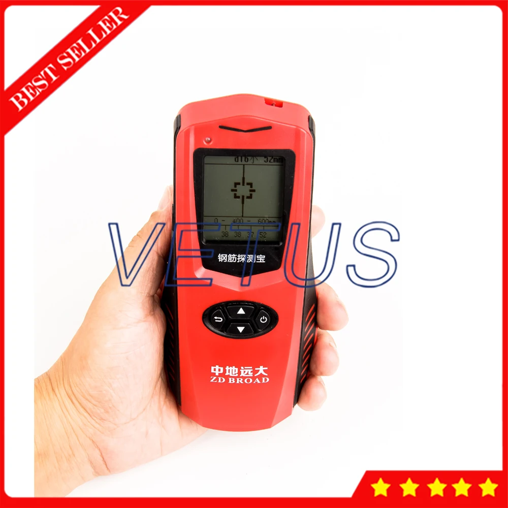 

ZD322 LCD display Handheld Rebar Detector Rebar location distribution Rebar diameter Scanner Concrete protective layer Tester
