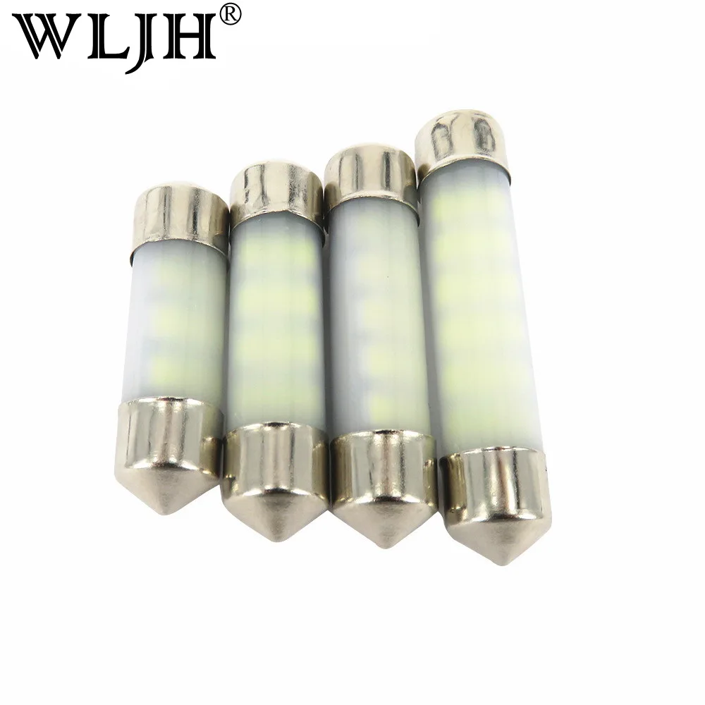 Светодиодный светильник WLJH 2x31 мм 36 39 41 42 C5W C10W 3014SMD для салона автомобиля купольный