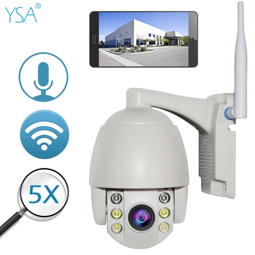 

Full HD 1080P 2MP IP Camera Outdoor PTZ 5X Zoom Security Camera Wifi IR Night Cam Waterproof P2P CCTV Audio Speed Dome Camera