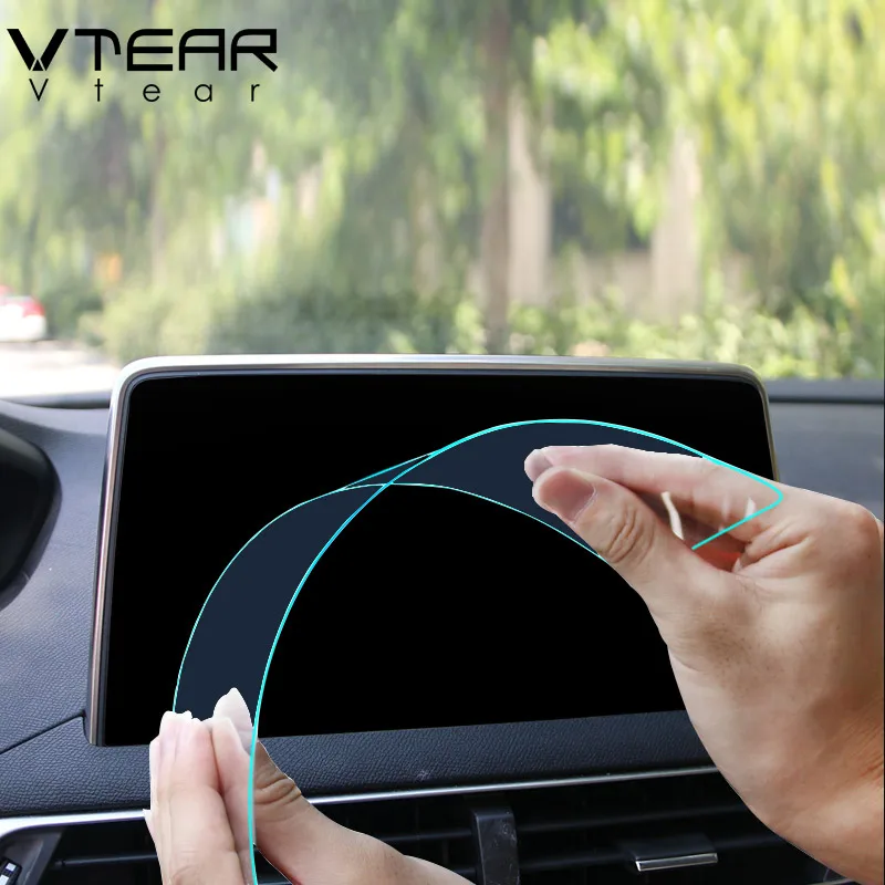 Vtear для peugeot пежо 3008 3008GT 5008 gps Навигация экран стальной материал Защитная пленка ЖК