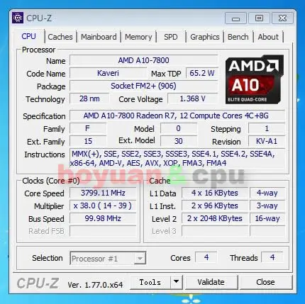 AMD A10-Series A10-7800 A10 7800 3.5GHz Quad-Core CPU Processor AD7800YBI44JA / AD780BYBI44JA Socket FM2+ processors