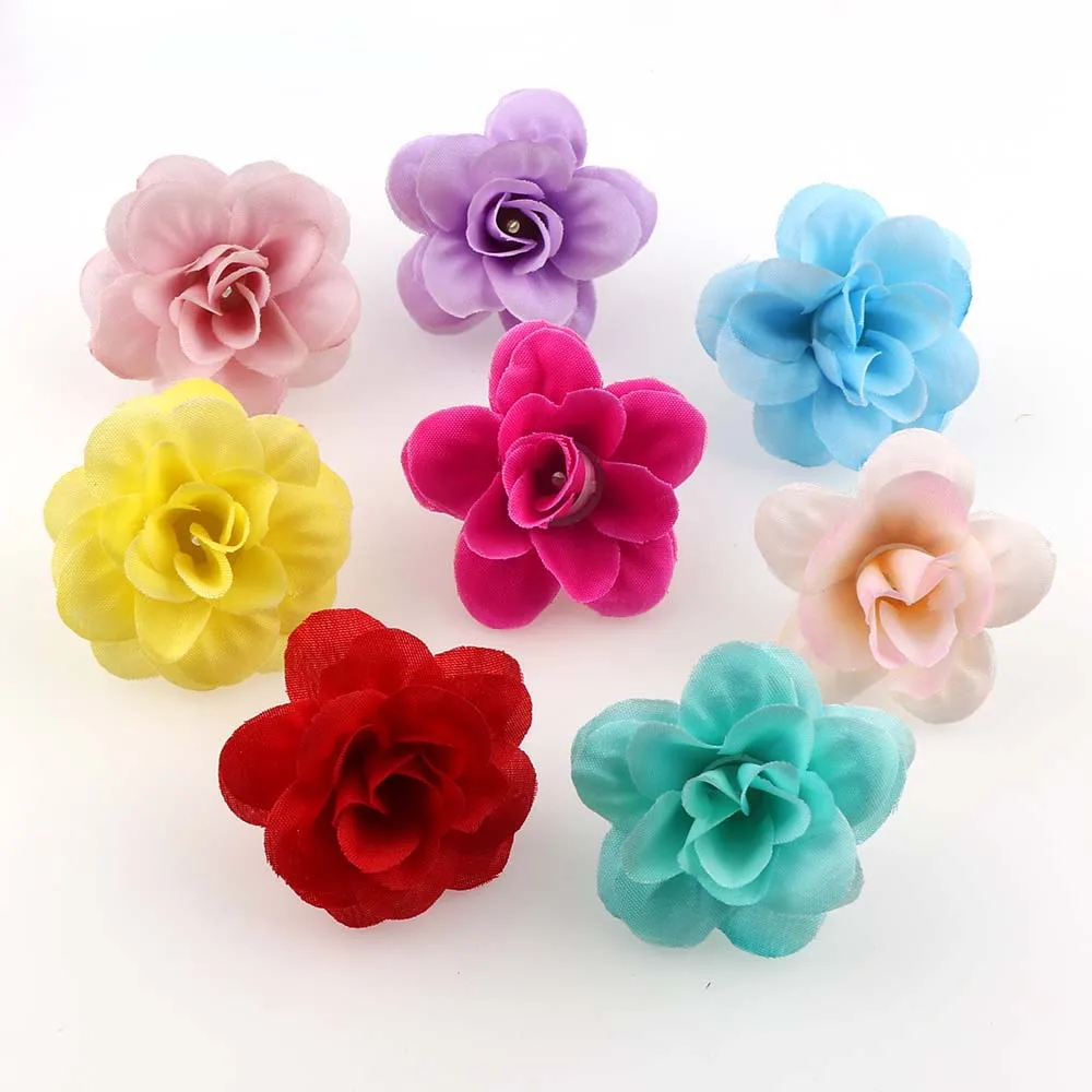 Buy 10pcs/lot Mini Artificial Flowers Silk Roses Heads