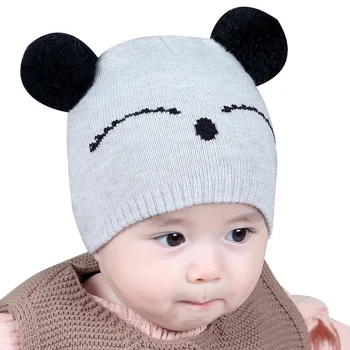 

Cute Newborn Baby Hat For Girls Cotton Soft Infant Beanie With Pompom Knitting Newborn Winter Hat Autumn Pattern Boys Tire Hat