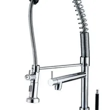 Лучшее качество оптом и в розницу хромированная, твердая, латунная вода Мощность кухонный кран поворотный носик выдвижной сосуд Раковина Смеситель