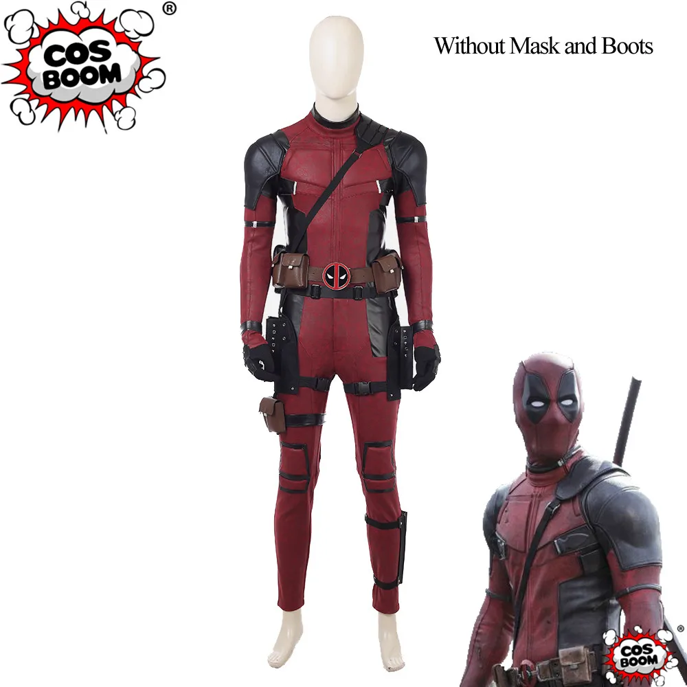 

COSBOOM Deadpool 2 Costume Adult Men's Halloween Costume Superhero Movie Deadpool 2 Wade Wilson Cosplay Costume