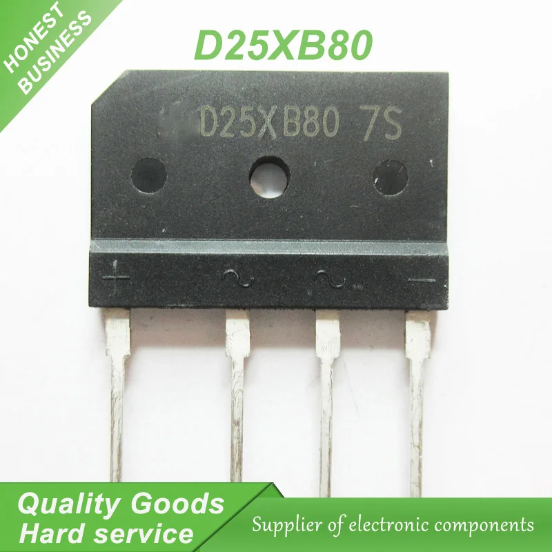 

5pcs D25XB80 25XB80 800V 25A ZIP Bridge Rectifiers Bridge new original