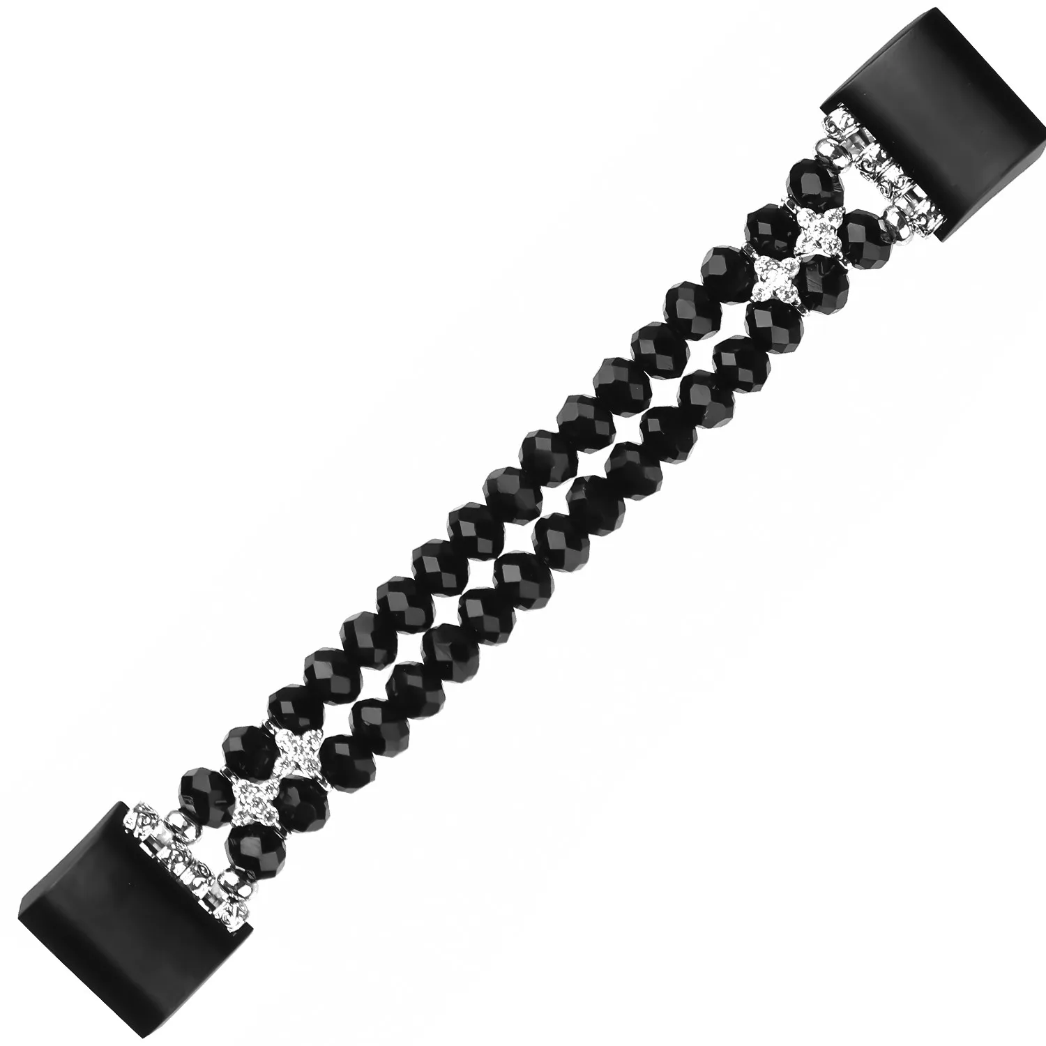 Световой Bling алмазные бусины стрейч браслет для FitBit Charge 2 ремень Женская жемчужина замена ремешок для зарядки 2 запястье