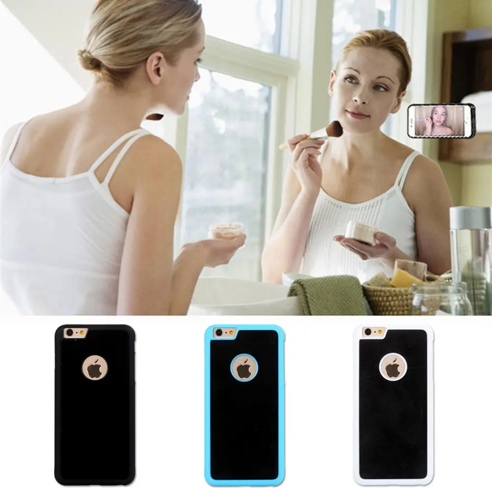 Case for iPhone Suction Stick to Smooth Anti Gravity TPU Case Cover for