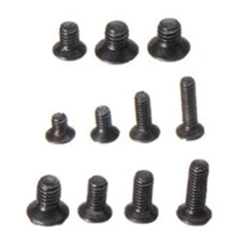 300pcs/Set Laptop Computer Screws Kit Assemble Fastening Flat Head Black Repair Case