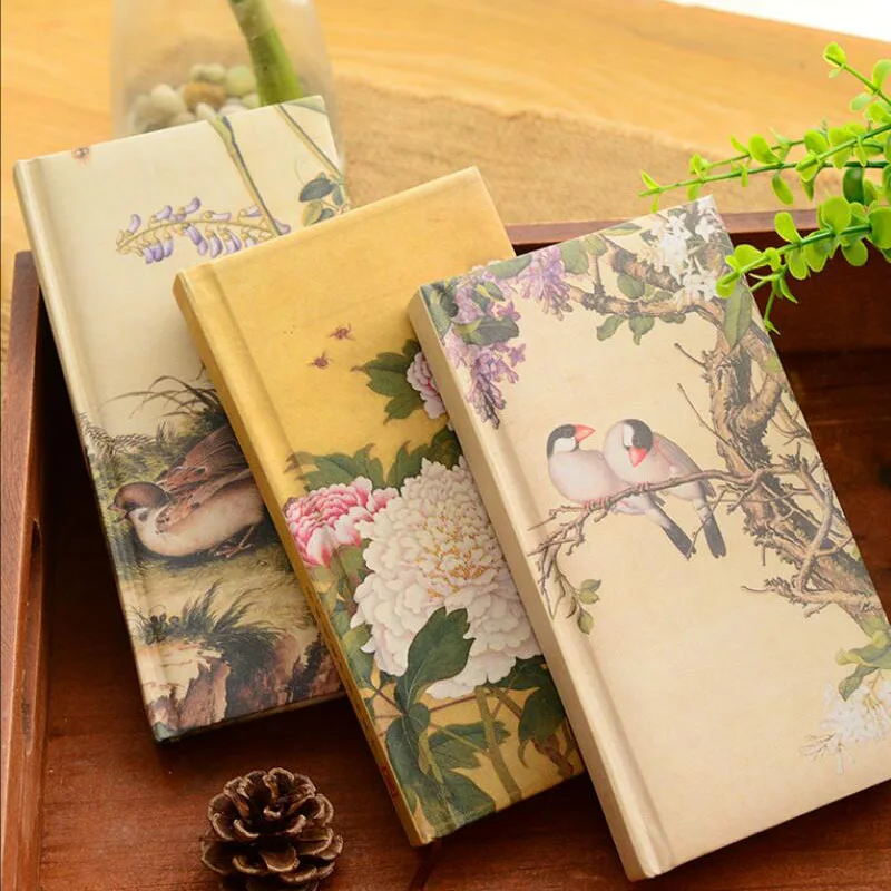 

Silk surface exquisite notebook stationery Chinese style portable notepad creative diary art book for students