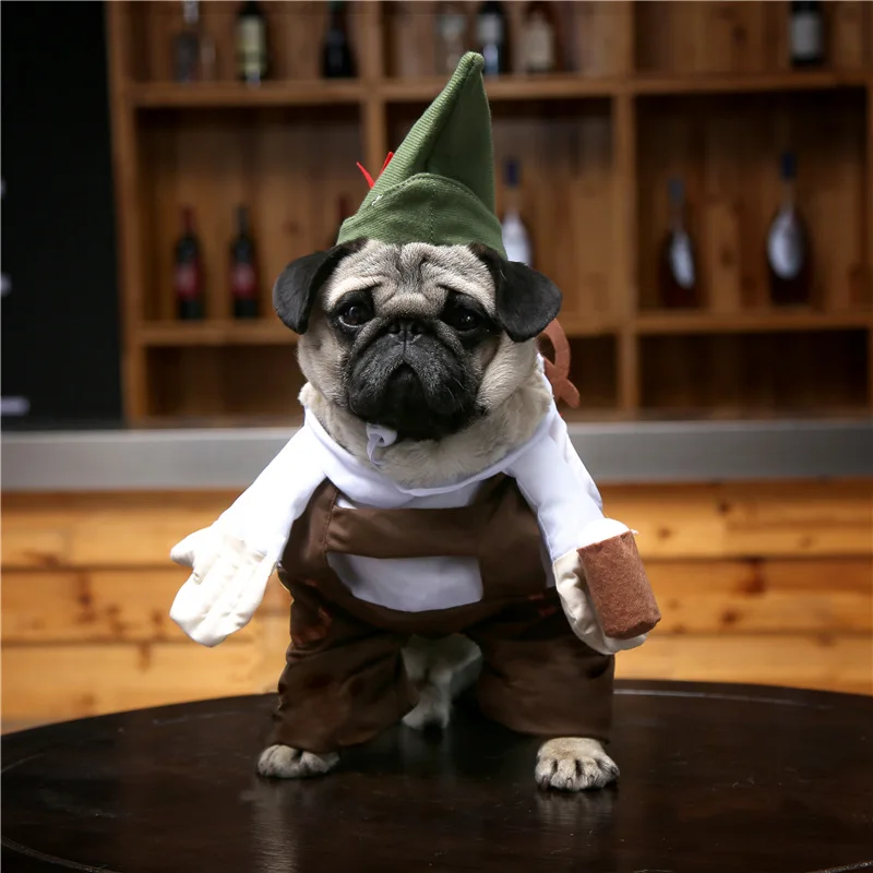 

Cosplay Dog Clothes For Small Dogs Winter French Bulldog Jacket Standing Cartoon Dog Halloween Costume Chihuahua Pet Clothes