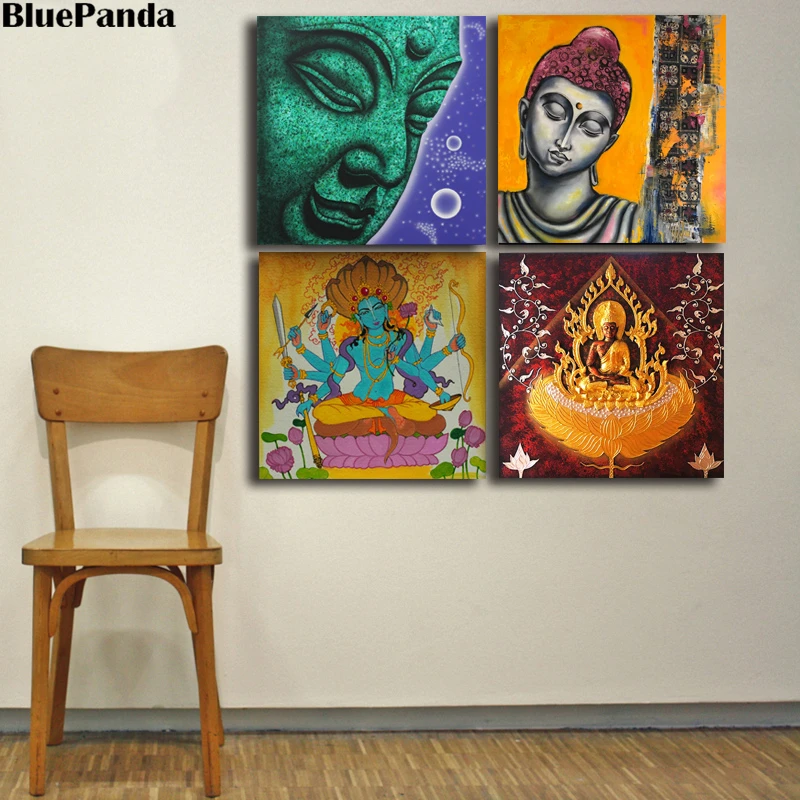 

Buddha Floral Canvas Buddhism Culture Thailand Buddhism Poster Painting On Bedroom Wall Art Decoration Pictures Home Decor