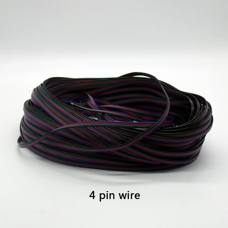 

5m/10m/20/50m 4pin 5pin 22AWG Led Connect LED RGB cable Extension Extend Wire Cord Connect For RGB rgbw 5050 3528 LED Strip
