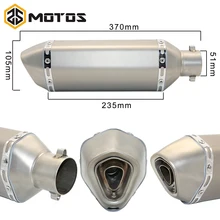 ZS MOTOS Universal Motorcycle Modified Scooter Akrapovic Exhaust Muffle pipe for GY6 CBR125 CBR250 CB400 CB600 YZF FZ400 Z750