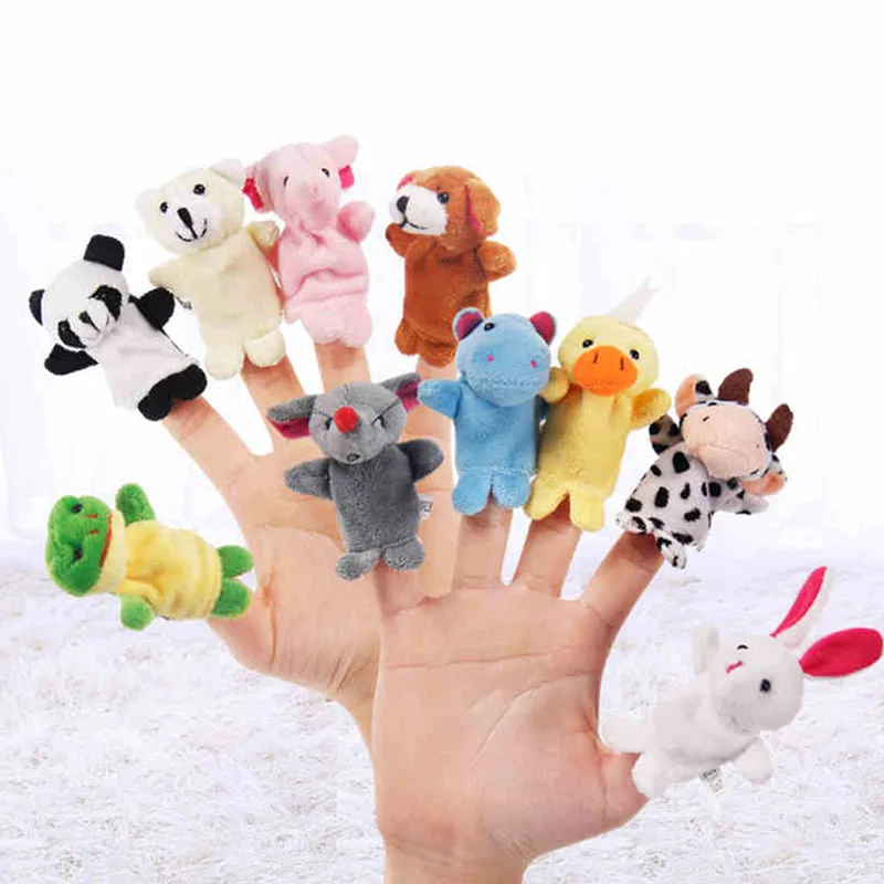 10pcs-lot-Cute-Cartoon-Animal-Puppet-Finger-Plush-Toy-Baby-Finger-Doll-Kids-Educational-Hand-Story