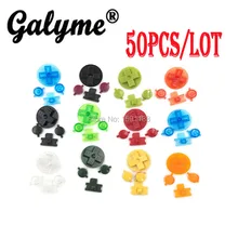 50 шт./лот Лидер продаж Multi-Цвет Пластик Пуговицы Fit gameboygb классические клавиатуры для гпоб dmg DIY B Пуговицы d-Pad L R резиновые прокладки