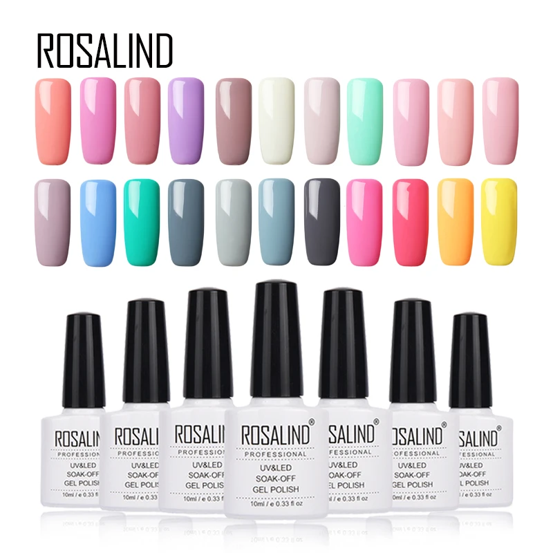 

Rosalind Gel 1 10ml Pure Color Nail Gel Polish UV LED Primer Nail Polish Long-Lasting Gel Polish Vernis Semi Permanant Lacquer