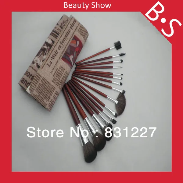

professional 15pcs Cosmetic/Makeup Brush Set/Kit,Wholesale Price Cosmetic Brush Set,Excellent Leather Bag