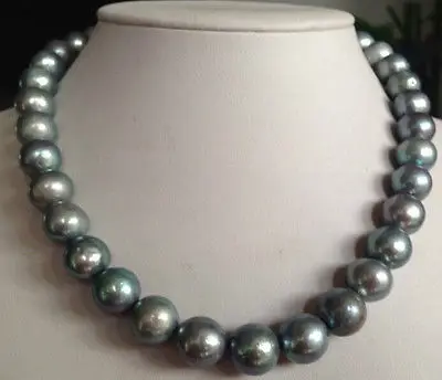 

ddh001513 12-13MM TAHITIAN PEACOCK GREEN PEARL PEARL NECKLACE