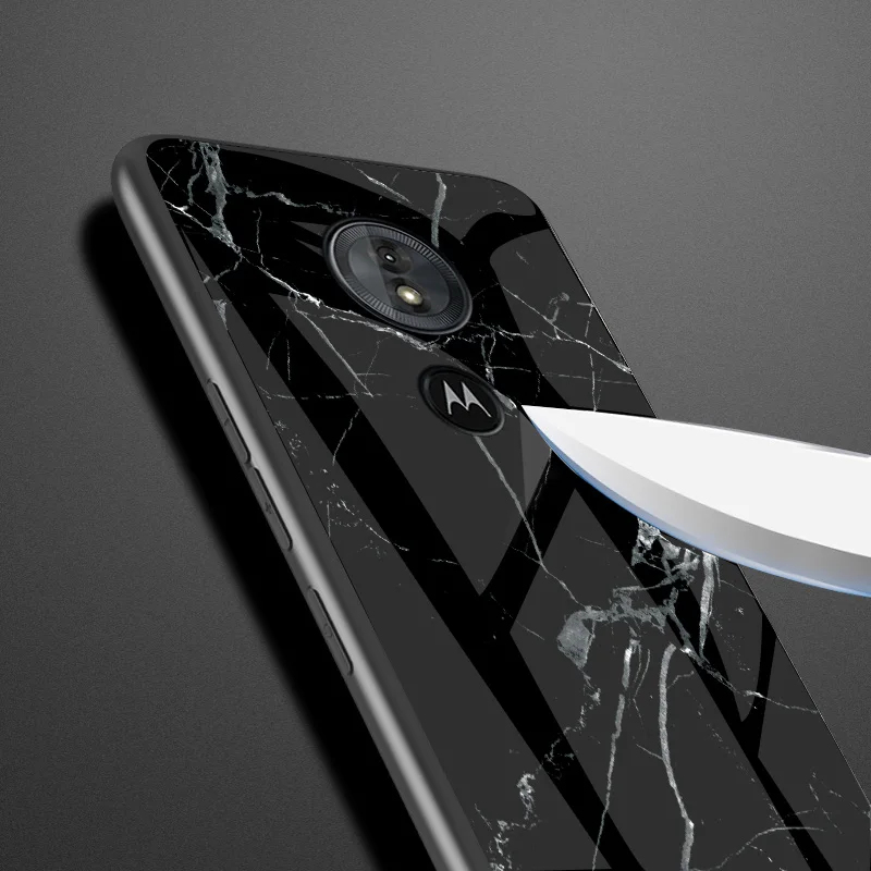 Чехол для Motorola Moto G6 Plus Роскошный Мраморный зернистый Твердый защитный чехол из