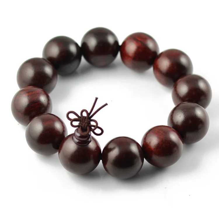 Fashion Trendy Authentic Natural Rosewood font b Bracelet b font Women Men Jewelry Round Buddha Beads
