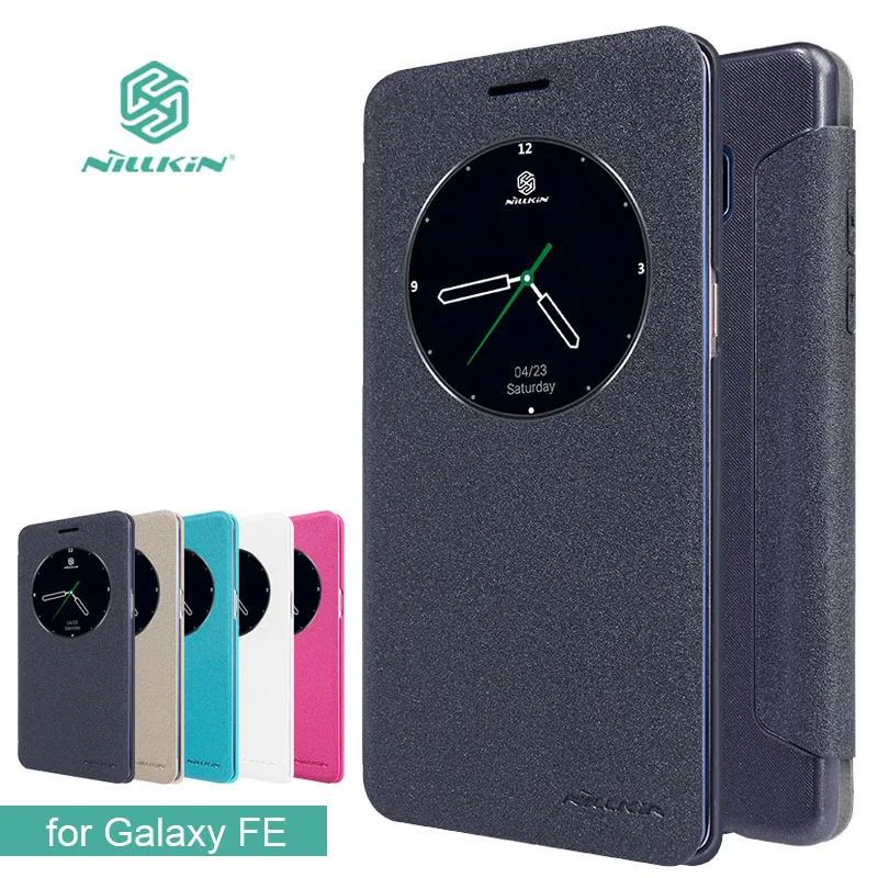 

for Samsung Galaxy Note FE Fan Edition Case NILLKIN Sparkle Flip Leather with Smart View Window Back Cover Note 7 Phone Case