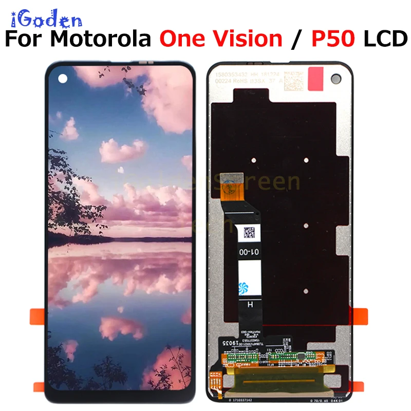 

For Motorola Moto One Vision LCD One Vision Display Touch Screen Sensor Panel Digiziter Assembly New For Moto P50 LCD