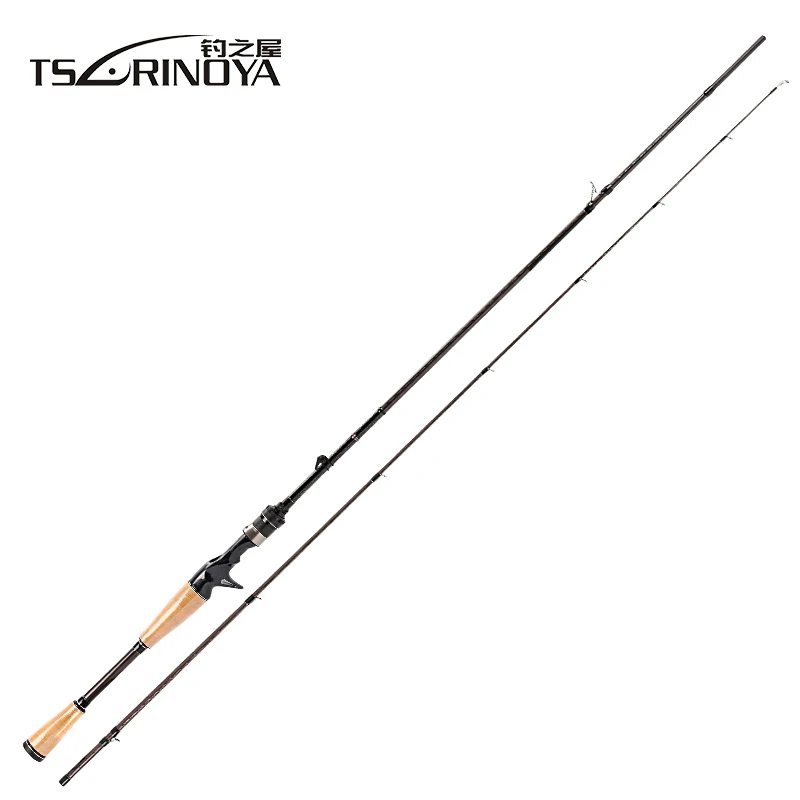 Tsurinoya ELITE II 2.0m ML Casting Fishing Rod 2 Sections Carbon Lure Rods FUJI Accessories Bass Fishing Rod