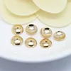 20PCS 4MM 6MM 8MM 10MM 12MM 24K Champagne Gold Color Plated Brass Glossy Beads Caps High Quality Diy Jewelry Accessories ► Photo 2/3