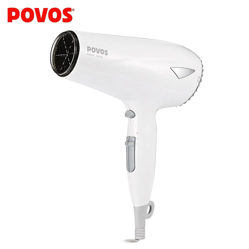 

Hair Dryer Electric Professional Hairdryer With 2 Airflow Concentrators Hair Blow Dryer POVOS PH9059 2200W