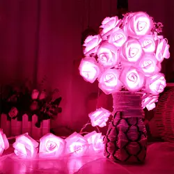 М 2 м/3 м/м 4 м/м 5 м/10 м на батарейках светодио дный светодиодная роза цветок Рождественский праздник гирлянды для Валентина Свадебная