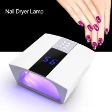 48 Вт 60 Вт регулируемый светодиодный УФ-лампа для сушки ногтей автоматический сенсорный двойной светильник для маникюра Гель-лак для ногтей