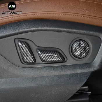 

For Audi Q7 2016 2017 2018 Carbon Fiber Chair Seat Button Adjustment Cover Switch Control Trims For Left-handed Driving AITWATT