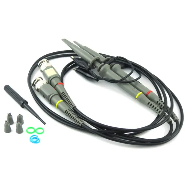 Best Offers New 2pcs P6100 BNC Oscilloscope Probe Kit 100MHz 1X 10X  High Precision Scope Analyzer Alligator Clip Probes Test Leads