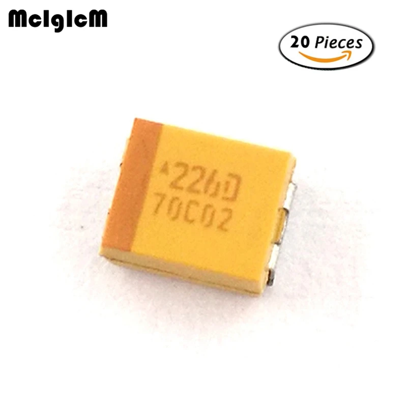 

MCIGICM 20pcs B 3528 22uF 20V SMD tantalum capacitor