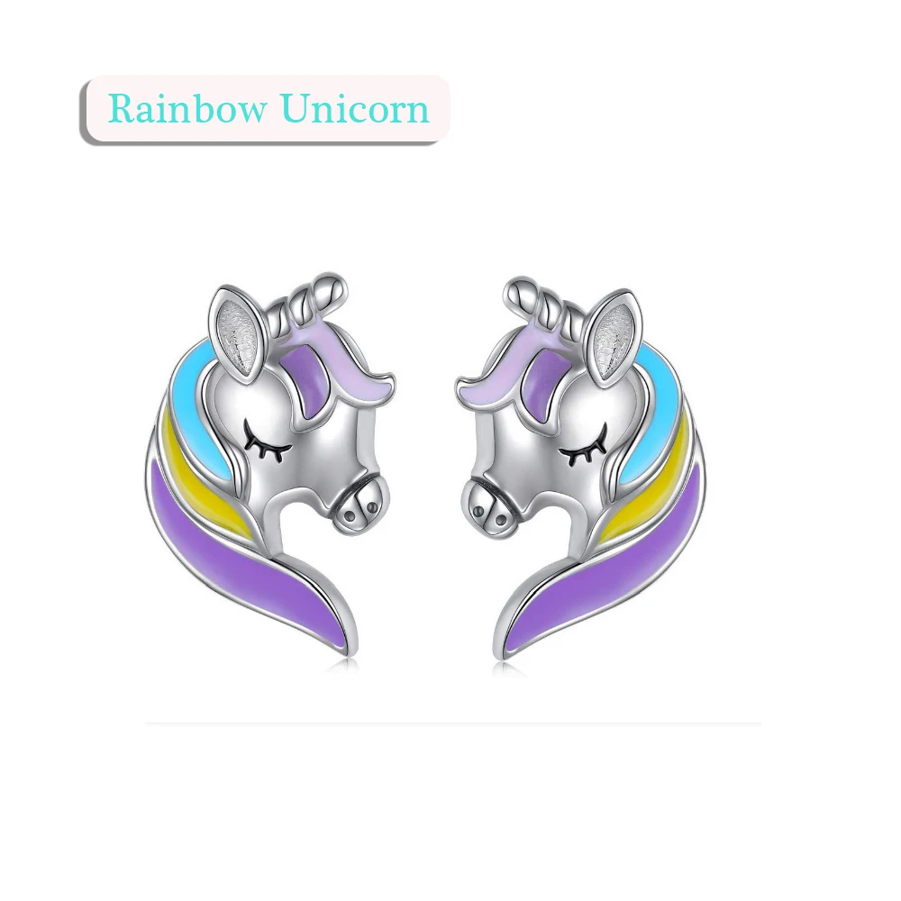 

Fashion Personality Cartoon Unicorn Long Earrings Wild Fashion Lady Accessories Colorful Long-haired unicorn earrings Jewelry