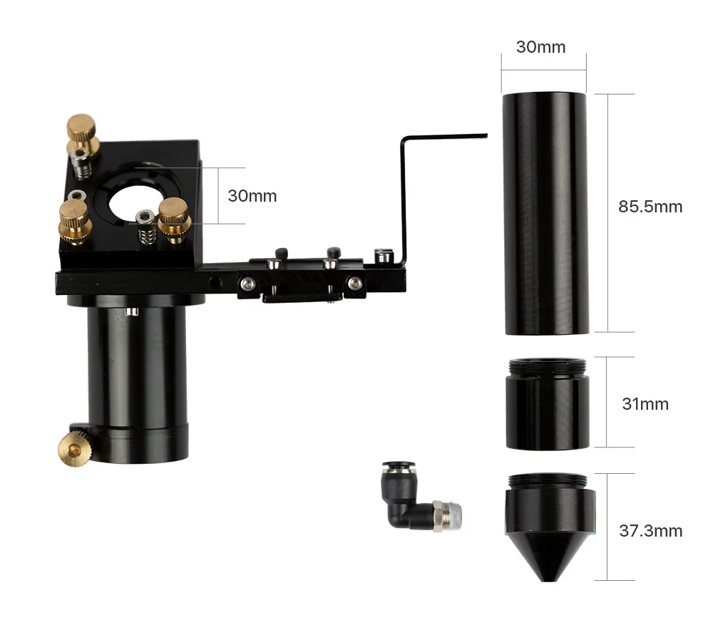 Cloudray CO2 набор лазерной головки/диаметр зеркала 30 и диаметр объектива 25 FL 63,5 и 101,6 интегративный держатель