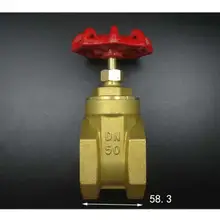 Латунный клапан ворот DN50 " BSPP Женский 10Bar рабочее давление порт размер 34,5 мм
