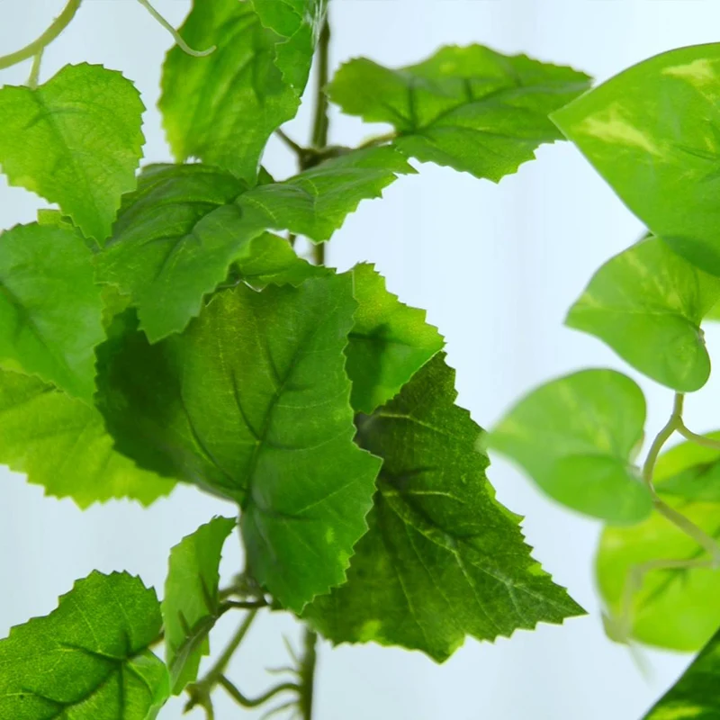 Artificial Vine Big Leaf Rhodea Ivy Vine Garland Plants Fake Plants Flowers Wedding Home Decor Artificial Ivy Grape Leaf Hanging