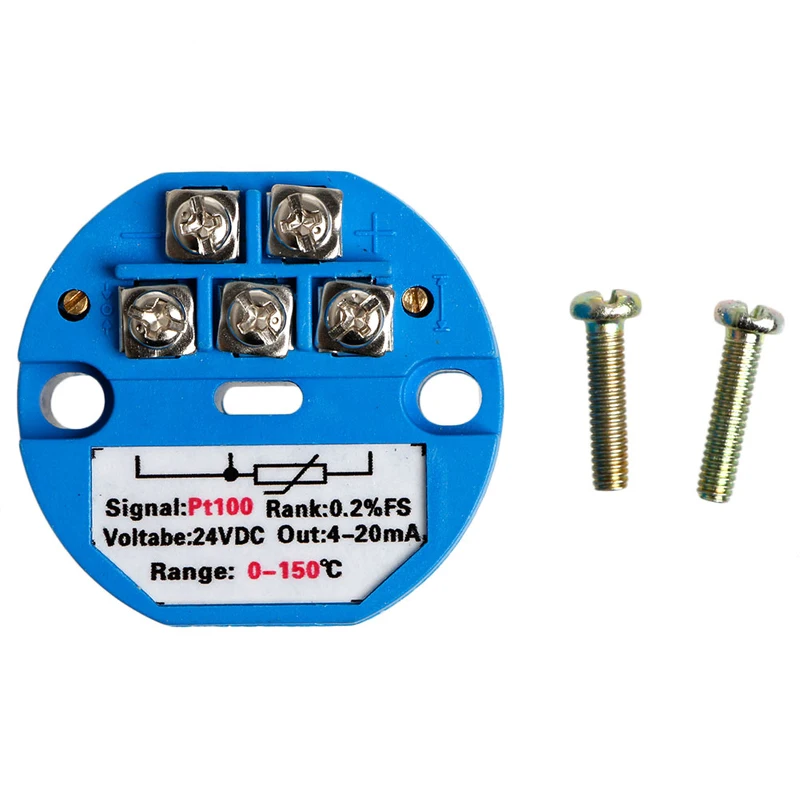 

0-150 Celsius Pt100 Temperature Transmitter 4-20mA Output 0.2% Accuracy Module