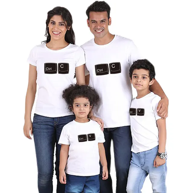 CTRL C V daddy mommy and me clothes mother daughter father son matching oufits dad mom baby family look t shirt tops tee summer