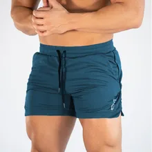 Летние Для мужчин шорты для фитнеса бодибилдинга человек спортивные залы тренировка мужской Обувь с дышащей сеткой быстросохнущая Спортивная одежда для бега пляжные короткие штаны