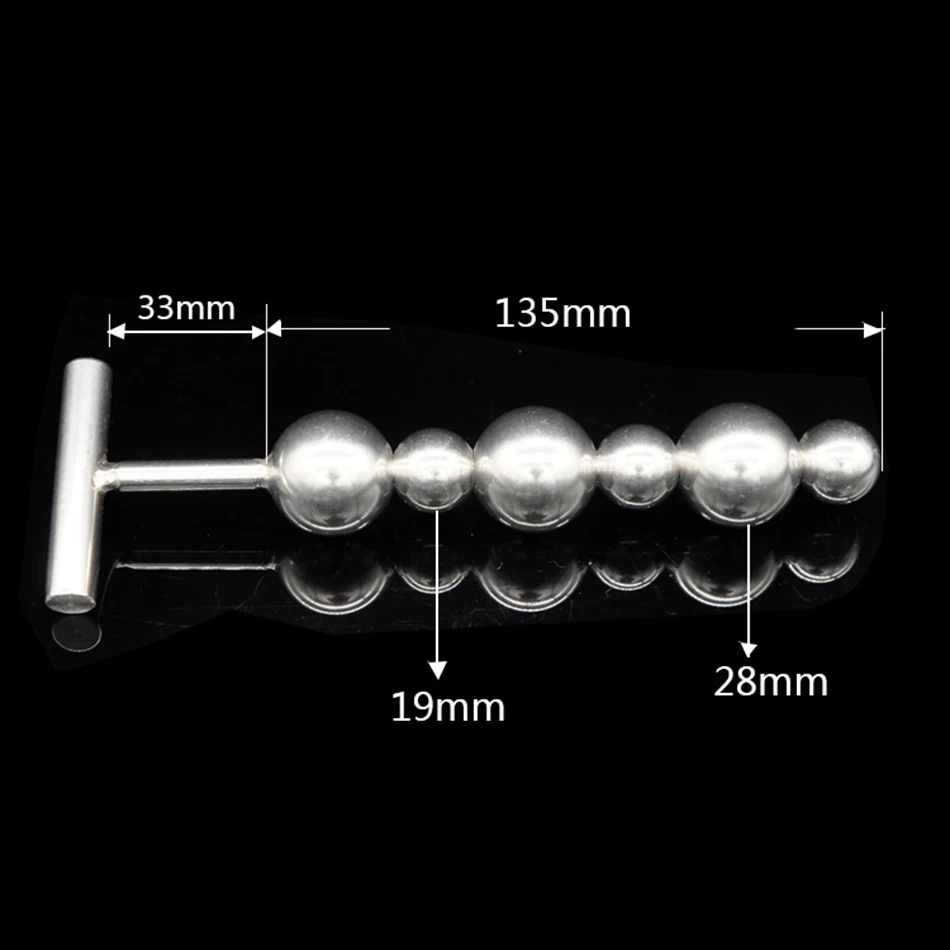 A112 Six Boules Tªte En Métal Anal Jouets Lisse Tactile Butt Plug Acier inoxydable érotique Jouets