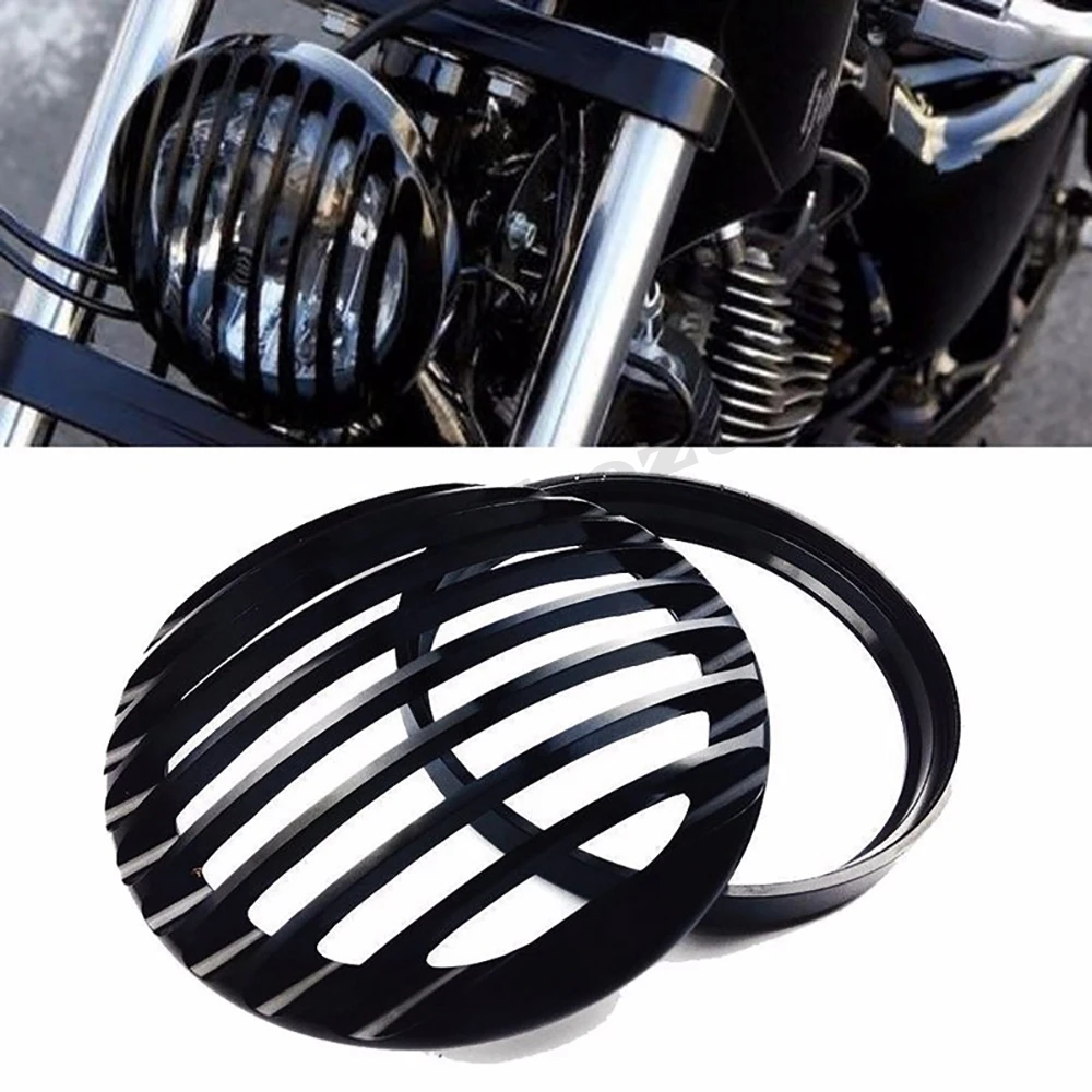 ACZ Мотоцикл Запчасти 5 3/4 "передние фары гриль крышка протектор для Harley Sportster XL 883 1200 2004-2014