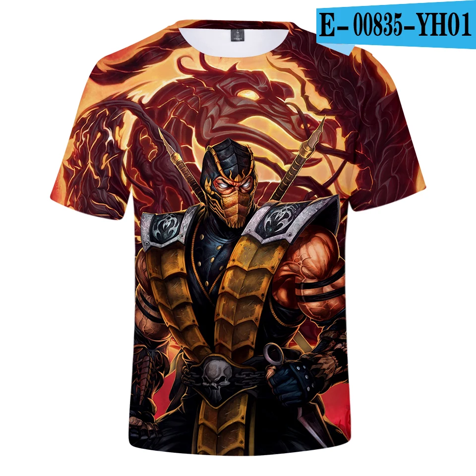 Aikooki mmoral Kombat 11 3D Футболка мужская женская летняя игра дышащая Футболка Harajuku высокое качество привлекательные уличная футболка - Цвет: 3D