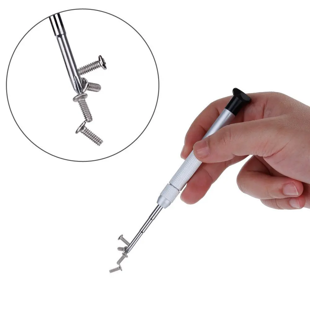 Manche ergonomique du kit de tournevis de précision 12 pièces pour drone DJI, avec rotation libre pour un démontage facile.