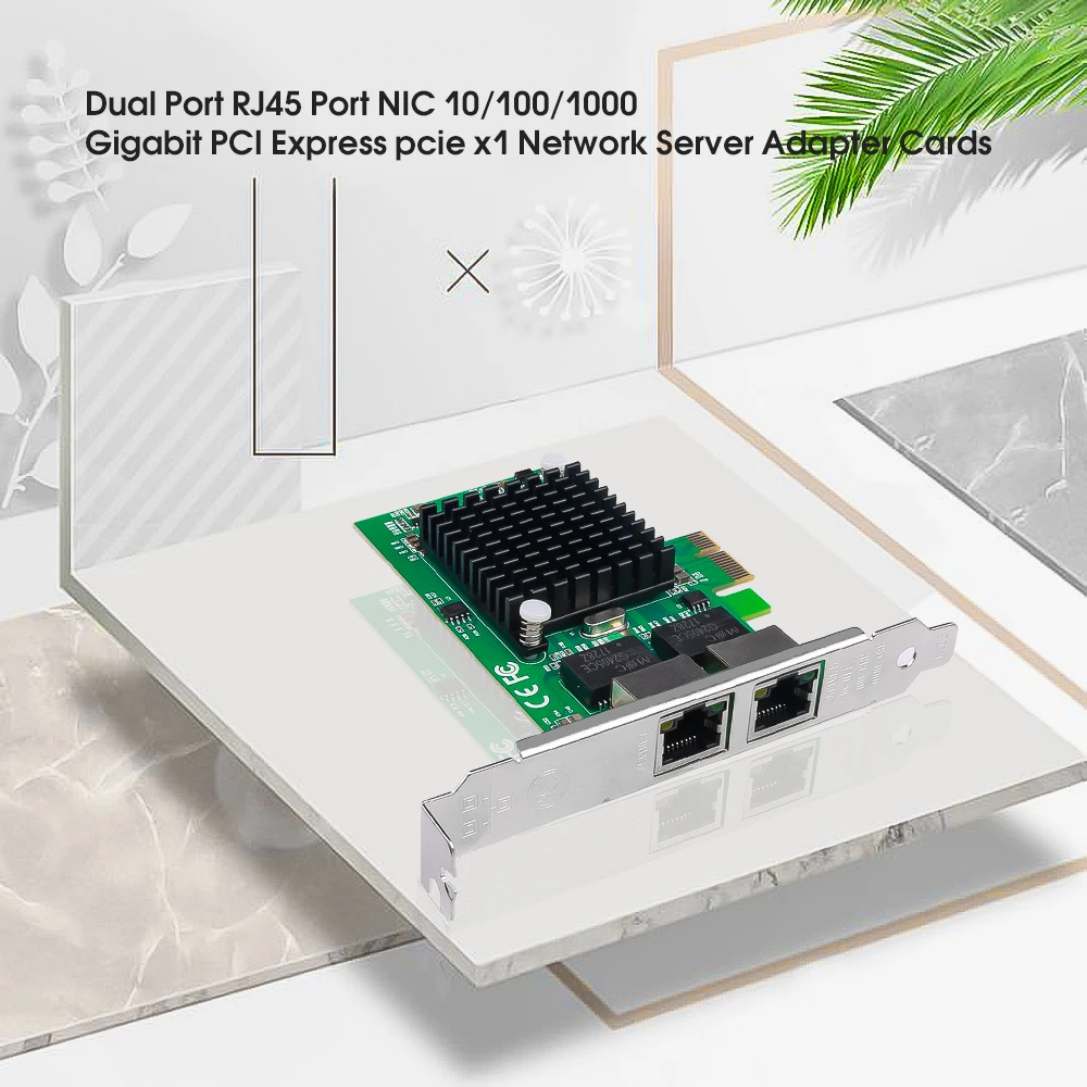 Kebidu для Intel82575 двухпортовый RJ45 порт NIC 10/100/1000 гигабитный PCI Express Pcie X1 сетевой
