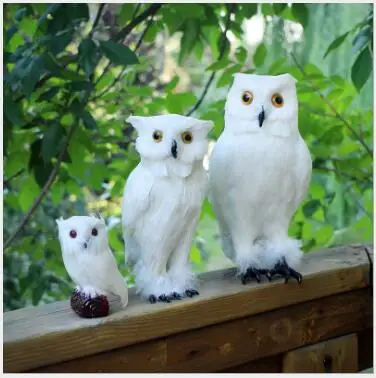 

WYZHY Simulation Owl Model Feather Handmade Props Decoration Photography Props 27CMx14CMx18CM