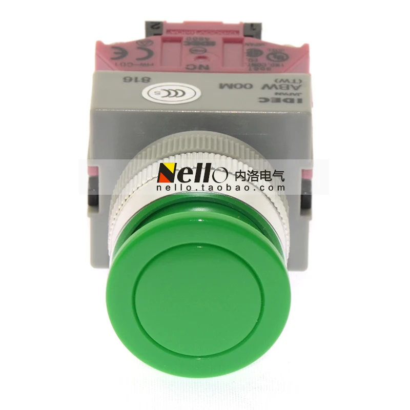 

[SA]Japan and the spring IDEC 22mm mushroom pushbutton switch 29 original self-resetting ABW310G 1NO--10pcs/lot