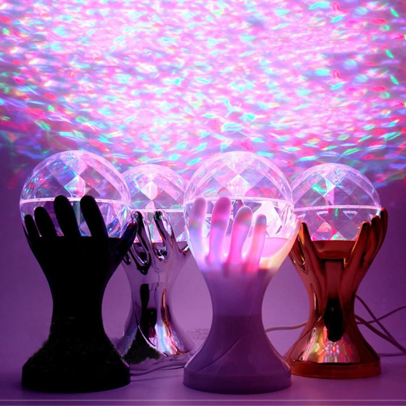 

Auto Rotating RGB LED Stage Lighting Palm Crystal Magic Ball Stage Effect Lighting Lamp for Bar Club Party DJ Dancing Wedding